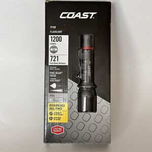 Coast TP9R~1200 Lumen LED Rechargeable Flashlight~Dual Power w/ USB SEALED